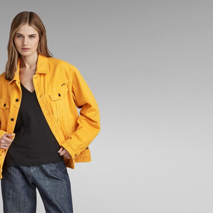 Unisex Oversized Western Jacket Evergreen Yellow G STAR AU