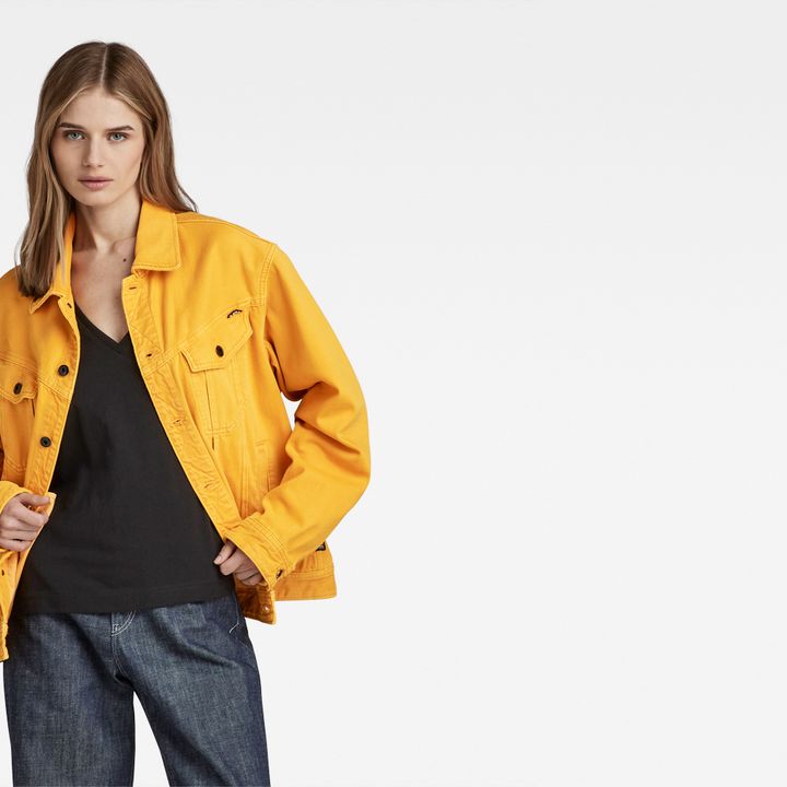 Unisex Oversized Western Jacket Evergreen Yellow G STAR TW
