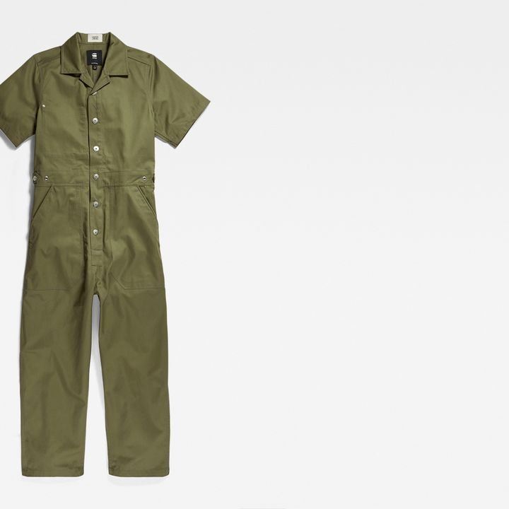 Relaxed Short Sleeve Jumpsuit | Green | G-STAR® US