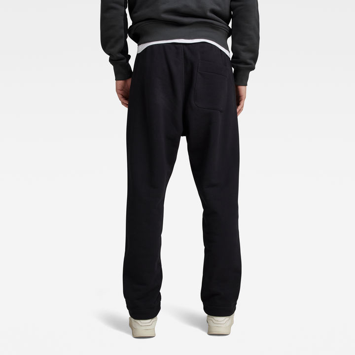 G STAR Men Unisex Essential Loose Tapered Sweat Pants Black Size S