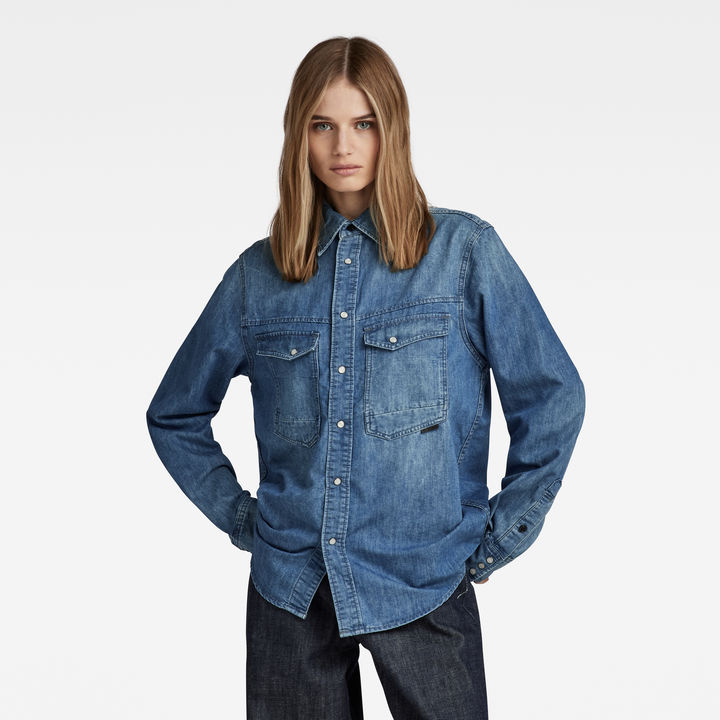 Unisex Premium Dakota Regular Shirt Evergreen G STAR AU