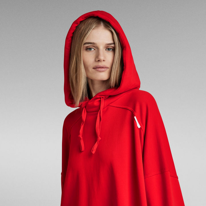 Red oversized hoodie dress on sale