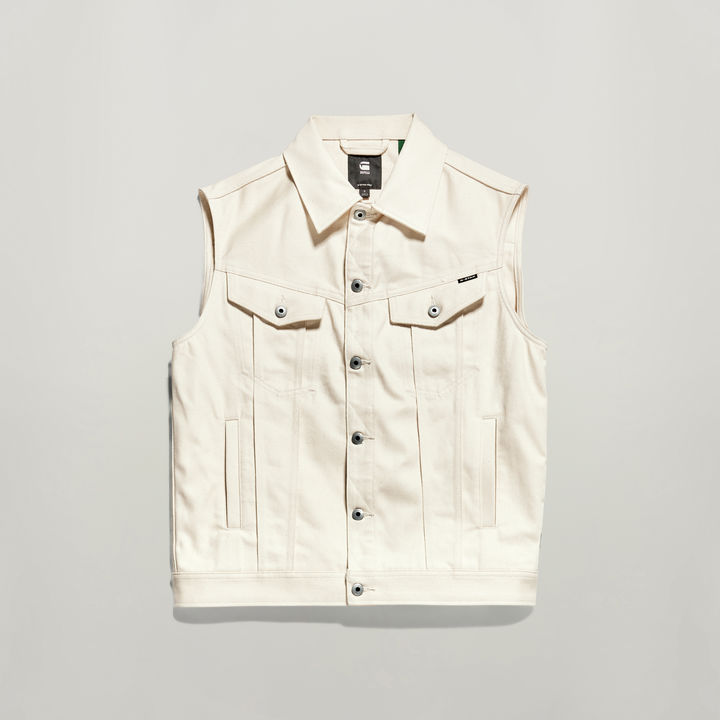 Oversized Denim Vest Evergreen White G STAR CA