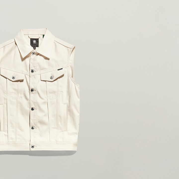 White denim vest womens cheap