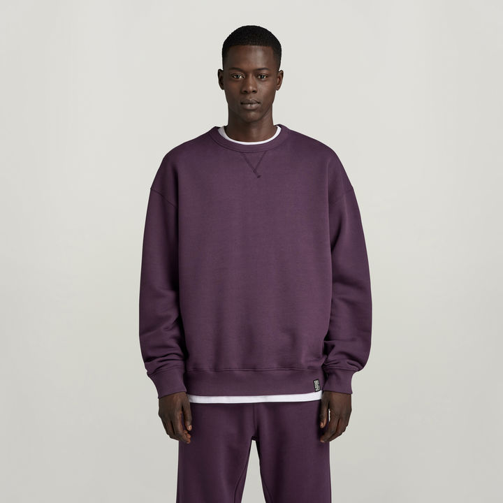 Essential Unisex Loose Sweater Purple G STAR HK