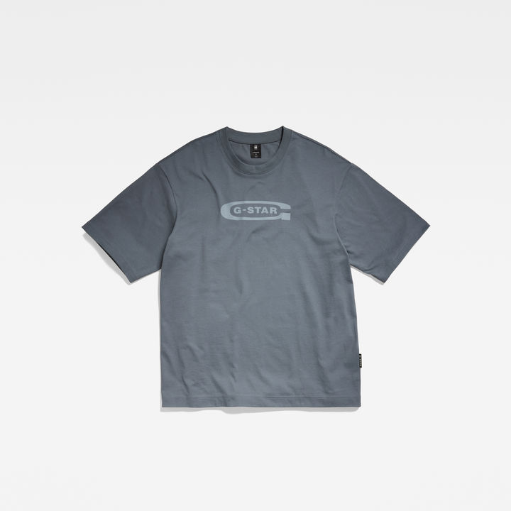 G STAR Men Old School Logo Boxy T Shirt Grey Size XS