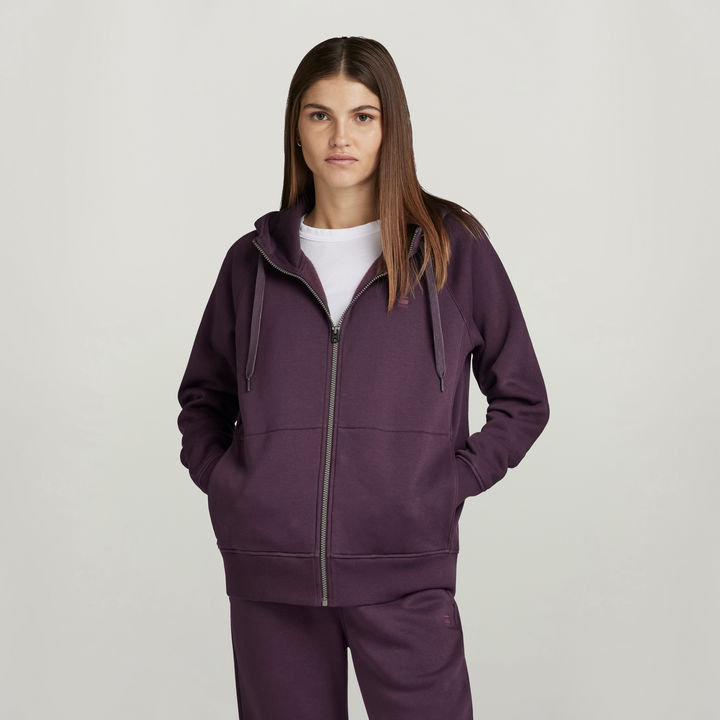 Premium Core 2.1 Hooded Zip Thru Sweater Purple G STAR KR