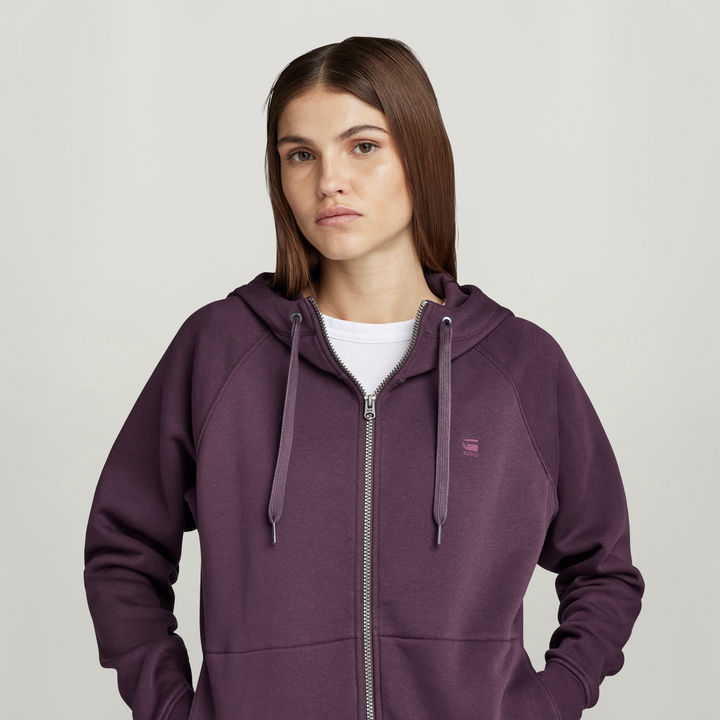 Premium Core 2.1 Hooded Zip Thru Sweater Purple G STAR TW