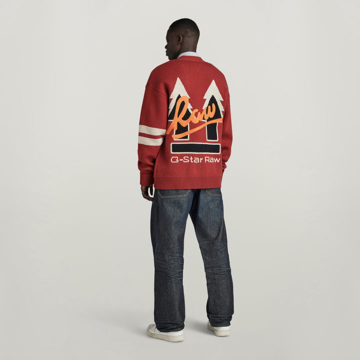 Holiday 89 GS Loose Knitted Cardigan Red G STAR CA