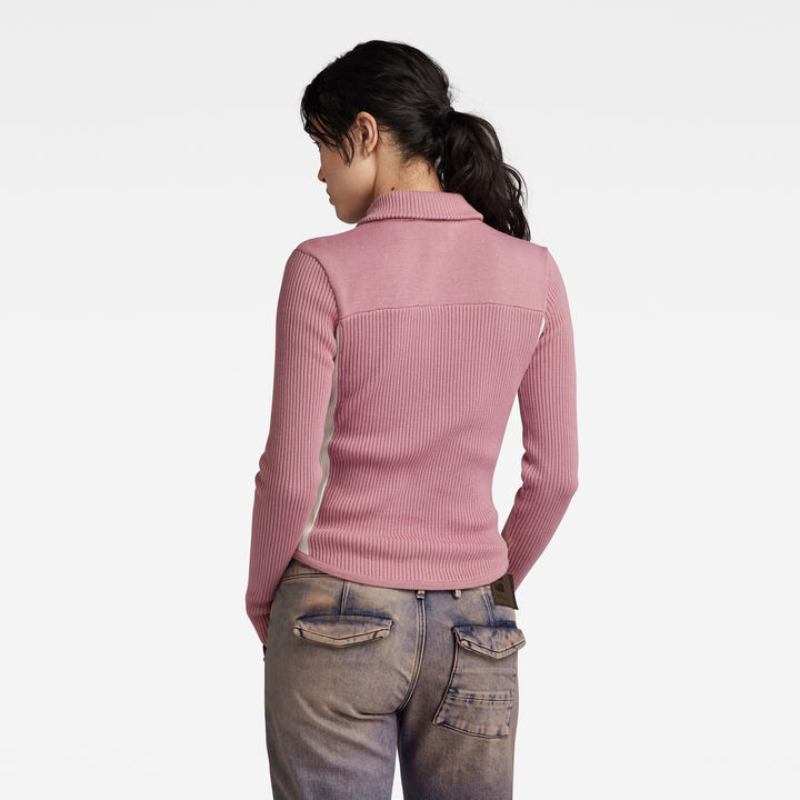 Y2K Zip Through Knit | Pink | G-STAR® US