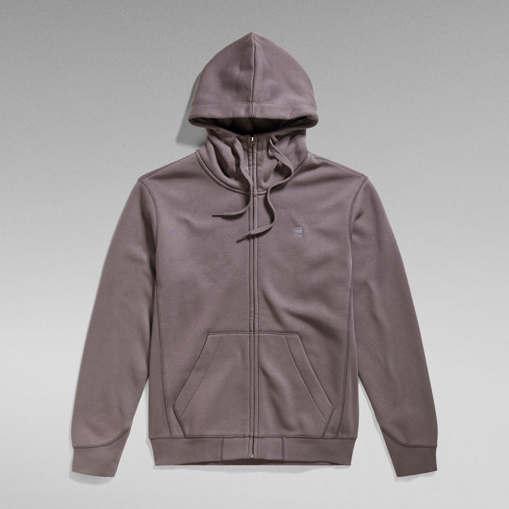 Premium Core Hooded Zip Thru Sweater Grey G STAR GB