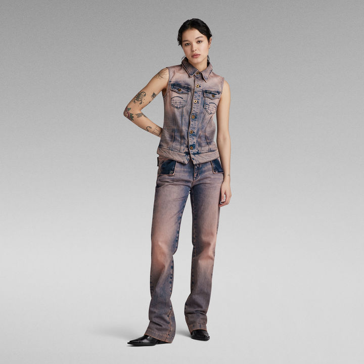 Y2K Denim Sleeveless Jacket | Purple | G-STAR® US
