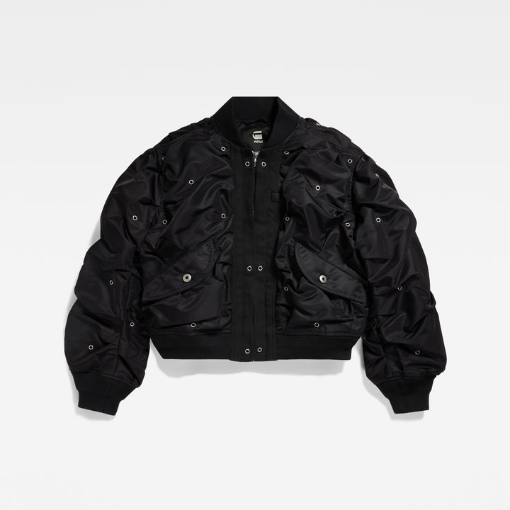 G STAR Women Cropped Party Bomber Black Size L