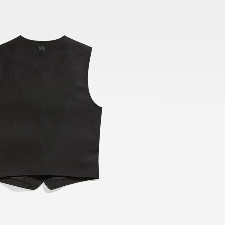 Black sleeveless waistcoat clearance