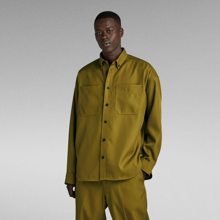 TP Button Down Oversized Shirt | Green | G-STAR® CA
