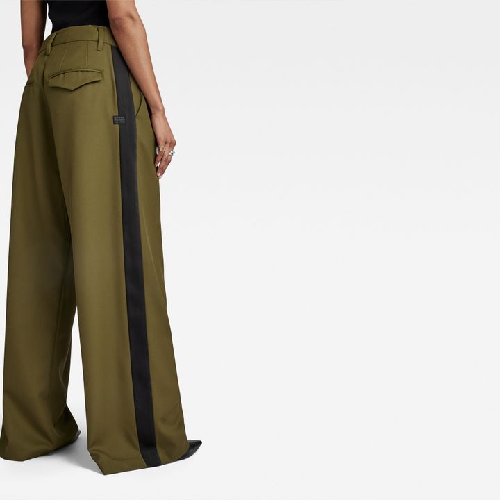 Loose Pleated Holiday Pants | Green | G-STAR® US
