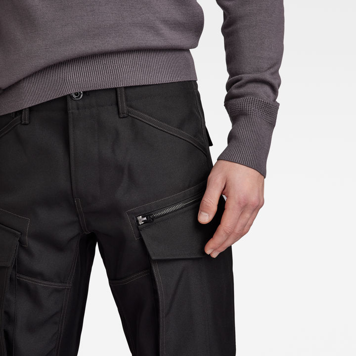 Rovic Zip 3D Regular Tapered Hose | Schwarz | G-STAR® DE