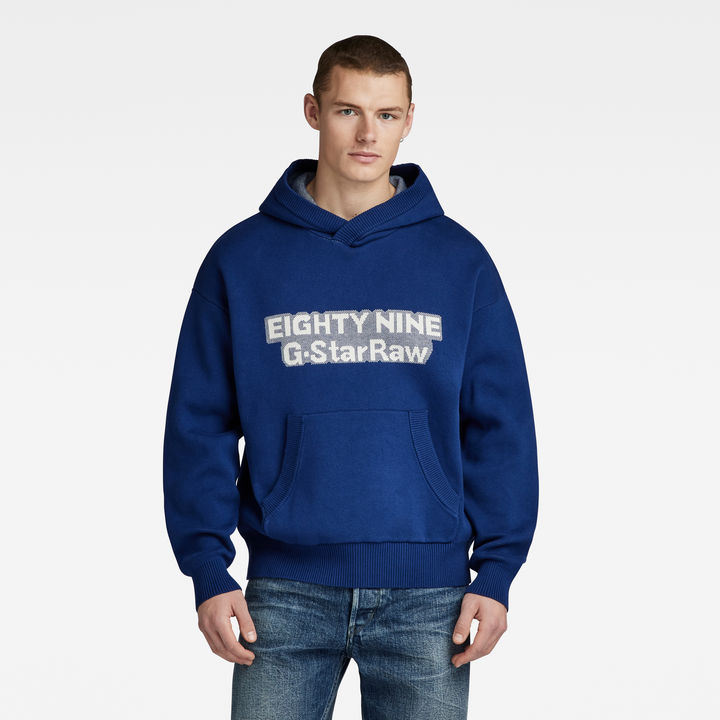G star blue hoodie outlet