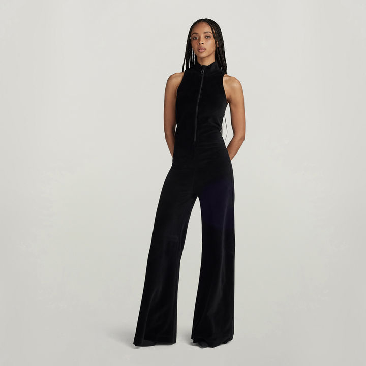 Velvet Jumpsuit Schwarz G STAR DE