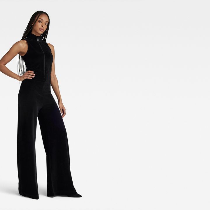Velvet Jumpsuit | Black | G-STAR® US