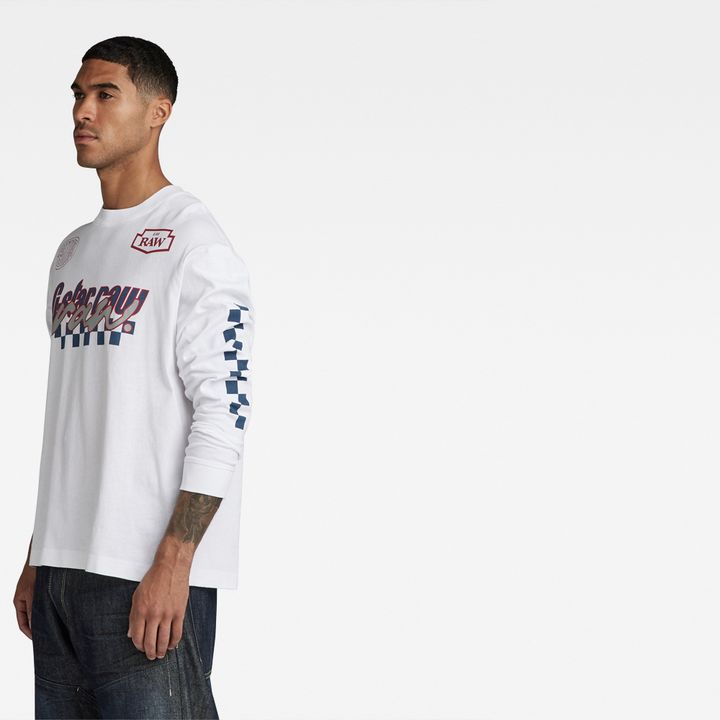 Moto Boxy Graphic T-Shirt | White | G-STAR® US