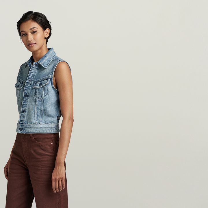 Veste sans manches Slim Denim Bleu clair G STAR CA