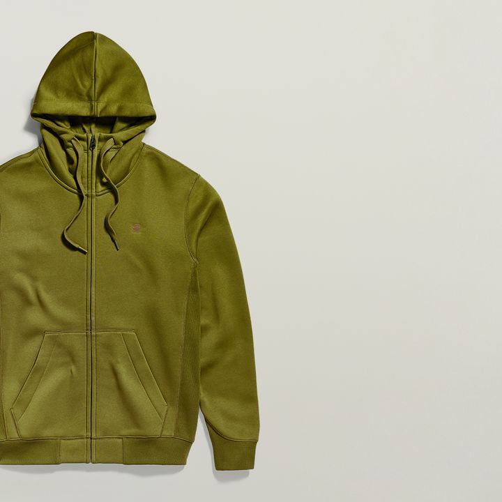Premium Core Hooded Zip Thru Sweater Green G STAR ZA