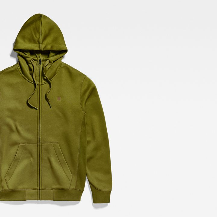 Premium Core Hooded Zip Thru Sweater Green G STAR IE