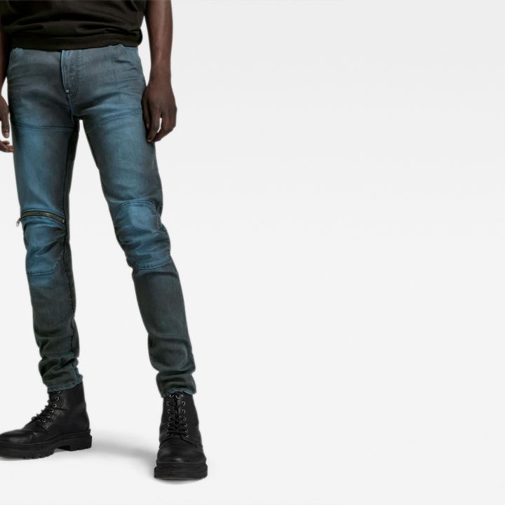 5620 3D Zip Knee Skinny Jeans | ブラック | G-STAR® JP