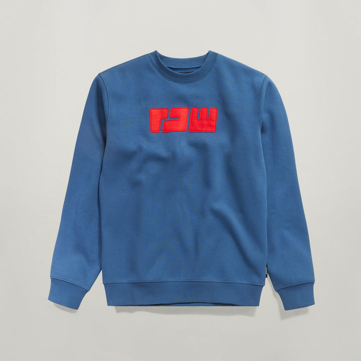 RAW. Felt Sweater Medium blue G STAR CA