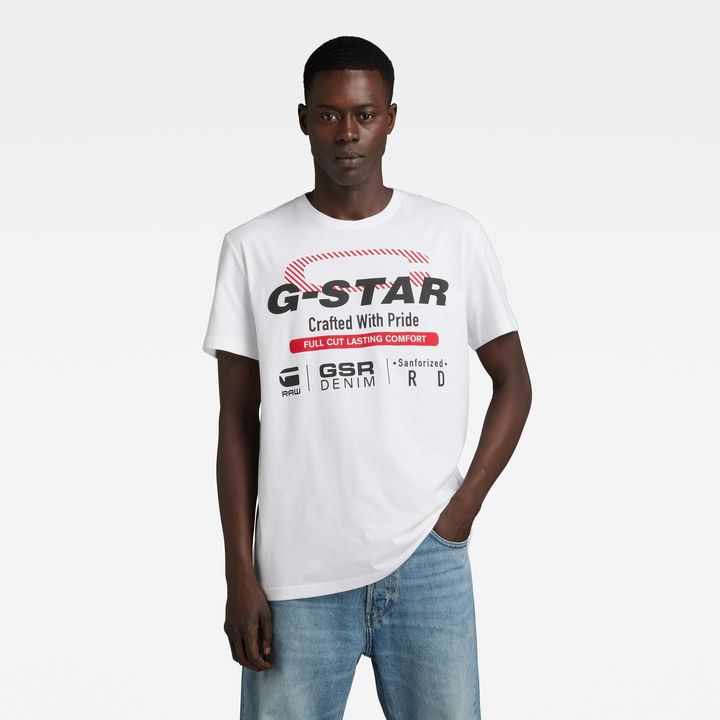 White g star shirt hot sale