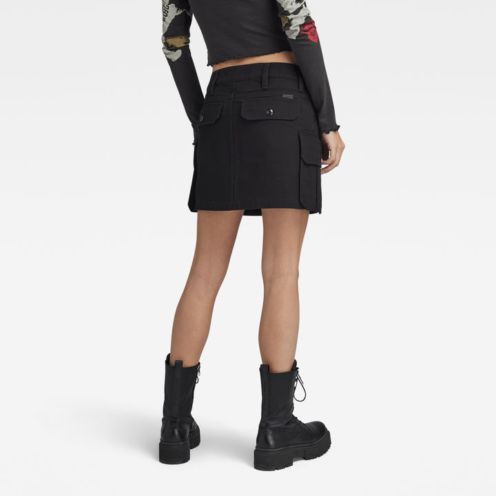 Cargo mini skirt black shop