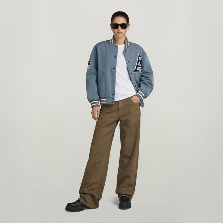 Premium Wool Varsity Oversized Bomber Grey G STAR CA