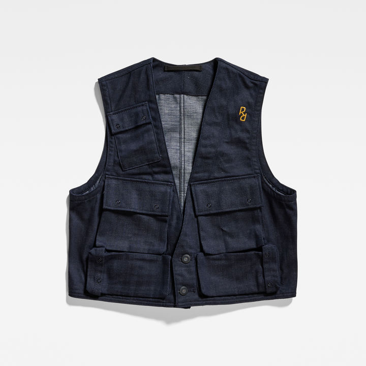 G star Multi Pocket Vest Blue XS Woman