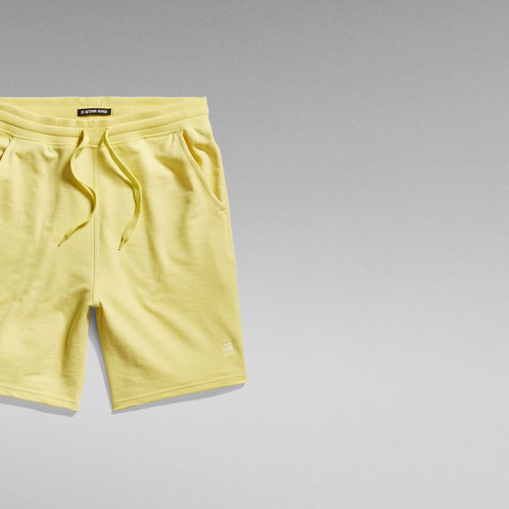 Yellow sweatshorts hot sale