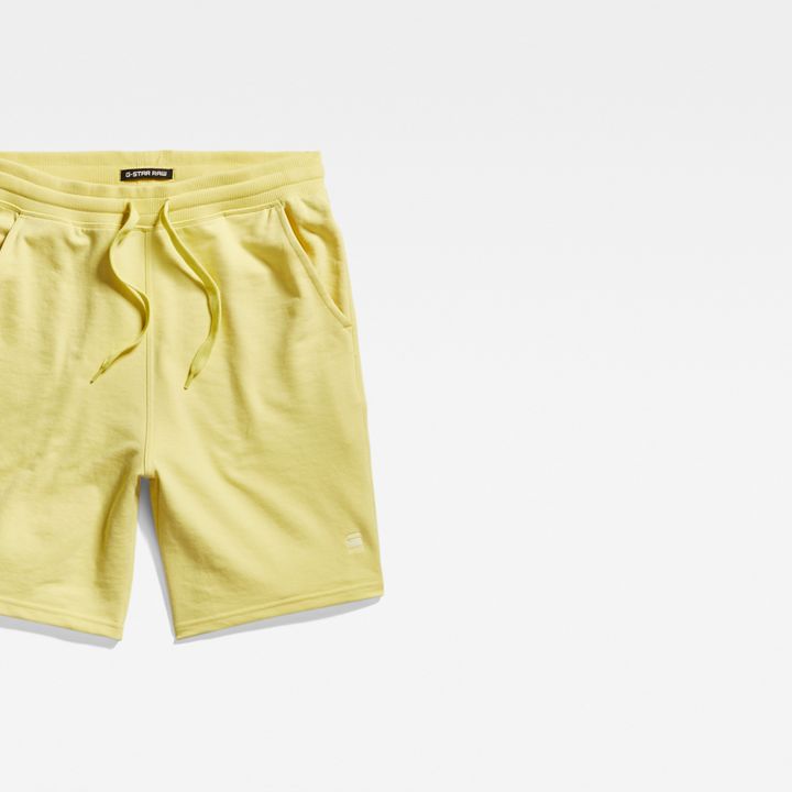 Yellow sweat shorts mens clearance