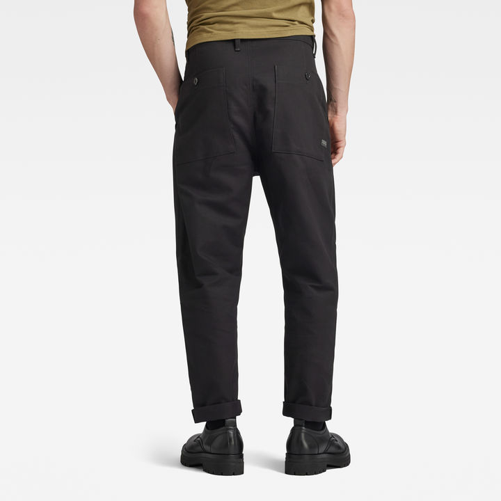 Pleated Chino Relaxed Black G STAR US