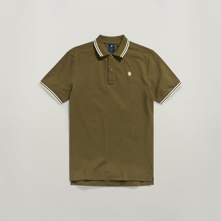 Dunda Slim Stripe Polo Green G STAR HK