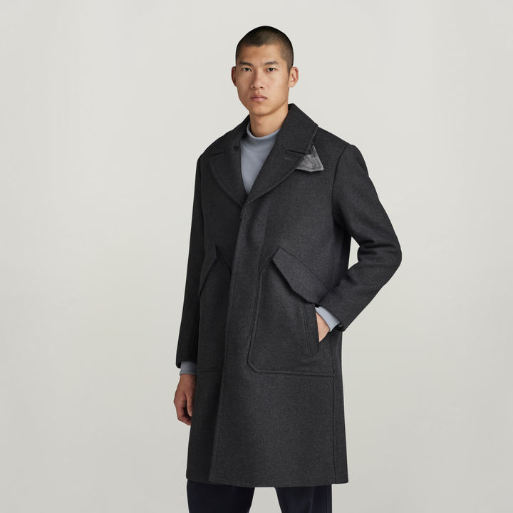 Wool overcoat grey sales