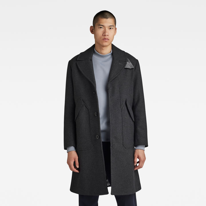 Slim fit wool overcoat mens outlet
