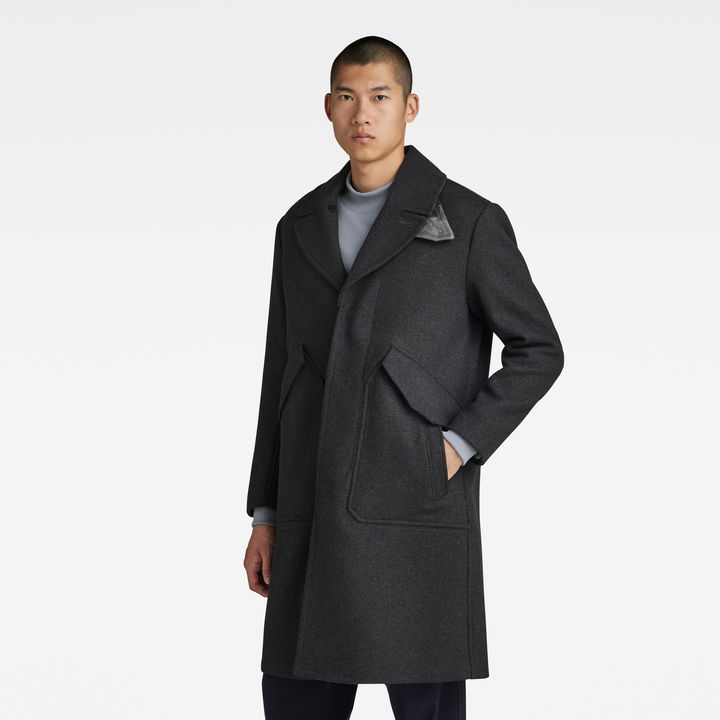 Premium Wool Overcoat Grey G STAR CA