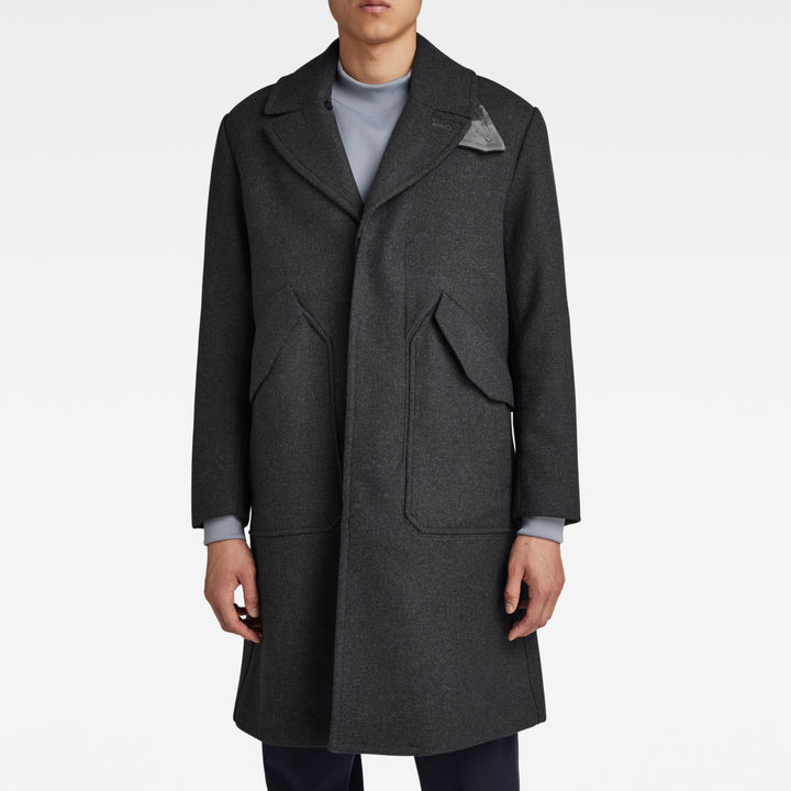 Premium Wool Overcoat Grey G STAR CA