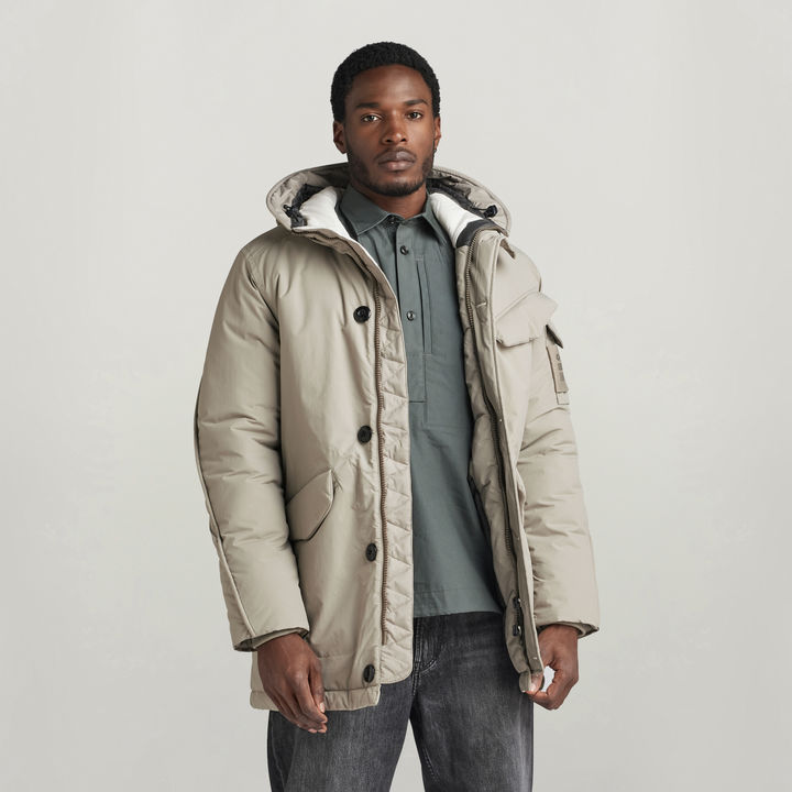 Vodan Padded Hooded Parka Grey G STAR CA