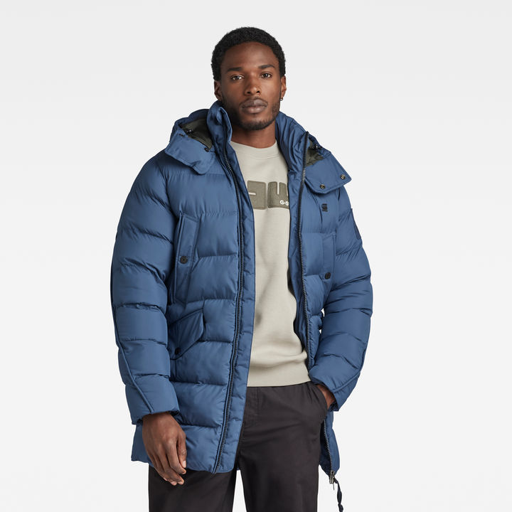 G Whistler Padded Hooded Parka Medium blue G STAR AU