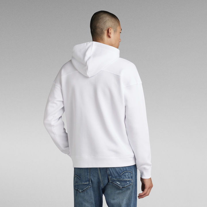 G star white hoodie sales