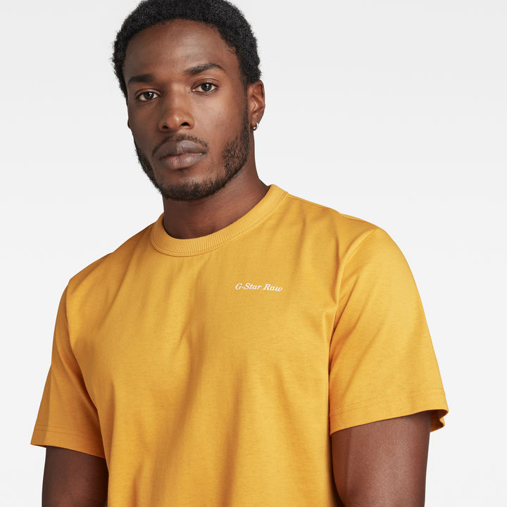 Back 3301 Graphic Loose T-Shirt | Yellow | G-STAR® US