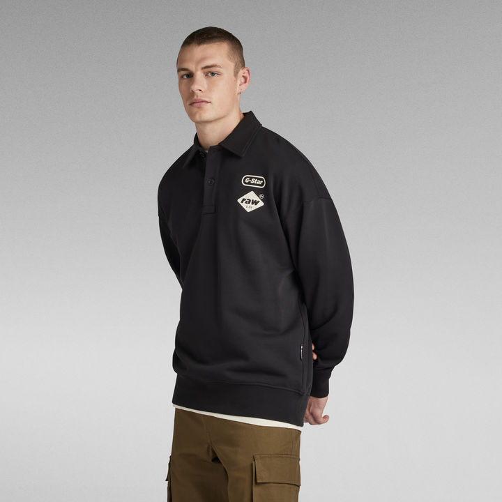 Polo Loose Sweater Black G STAR GB