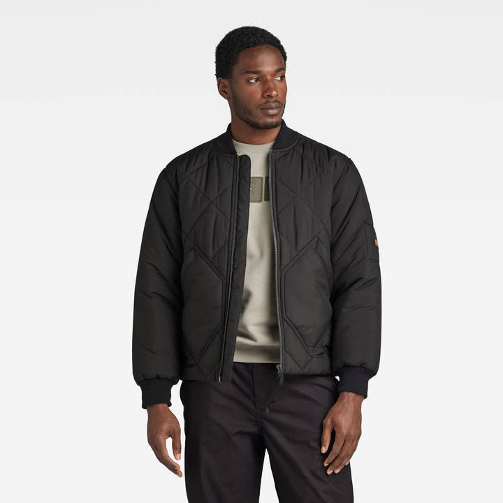 G STAR Men Diamond Quality Bomber Black Size L