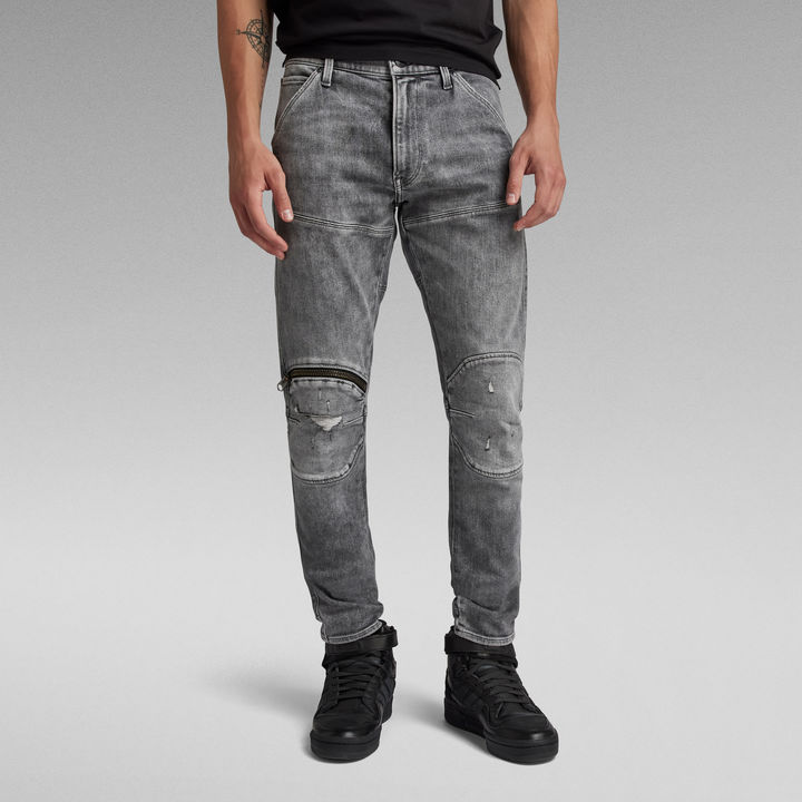 5620 3D Zip Knee Skinny Jeans