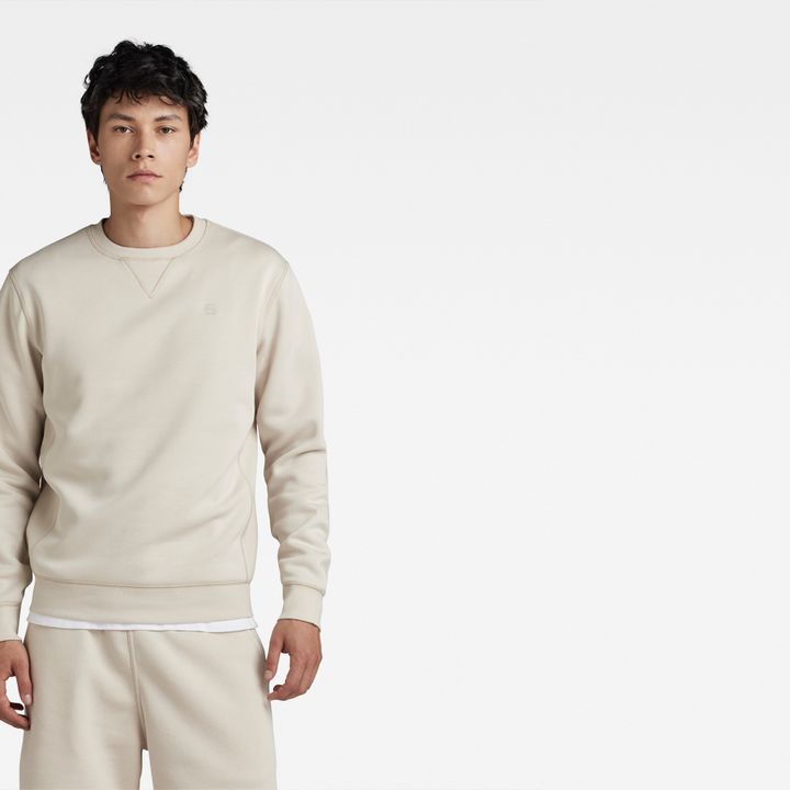 Premium Core Sweatshirt Beige G STAR DE
